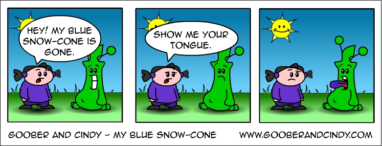 My blue snow cone
