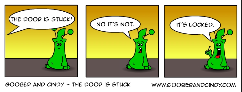 The door is stuck