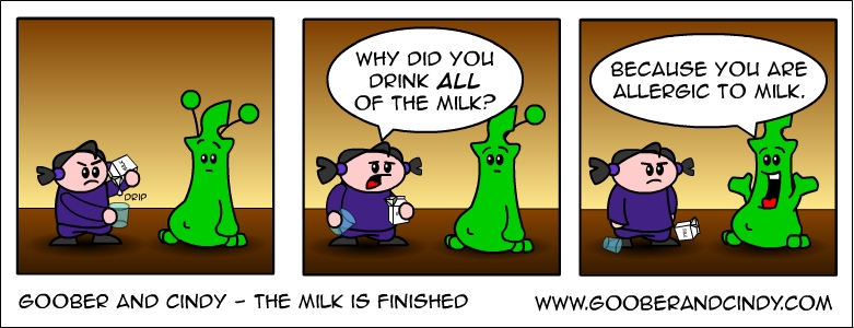The milk is finished